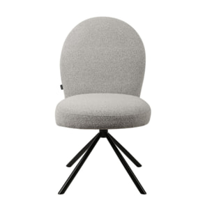 Chaise rotative 180° en tissu bouclette - BÉRANGÈRE