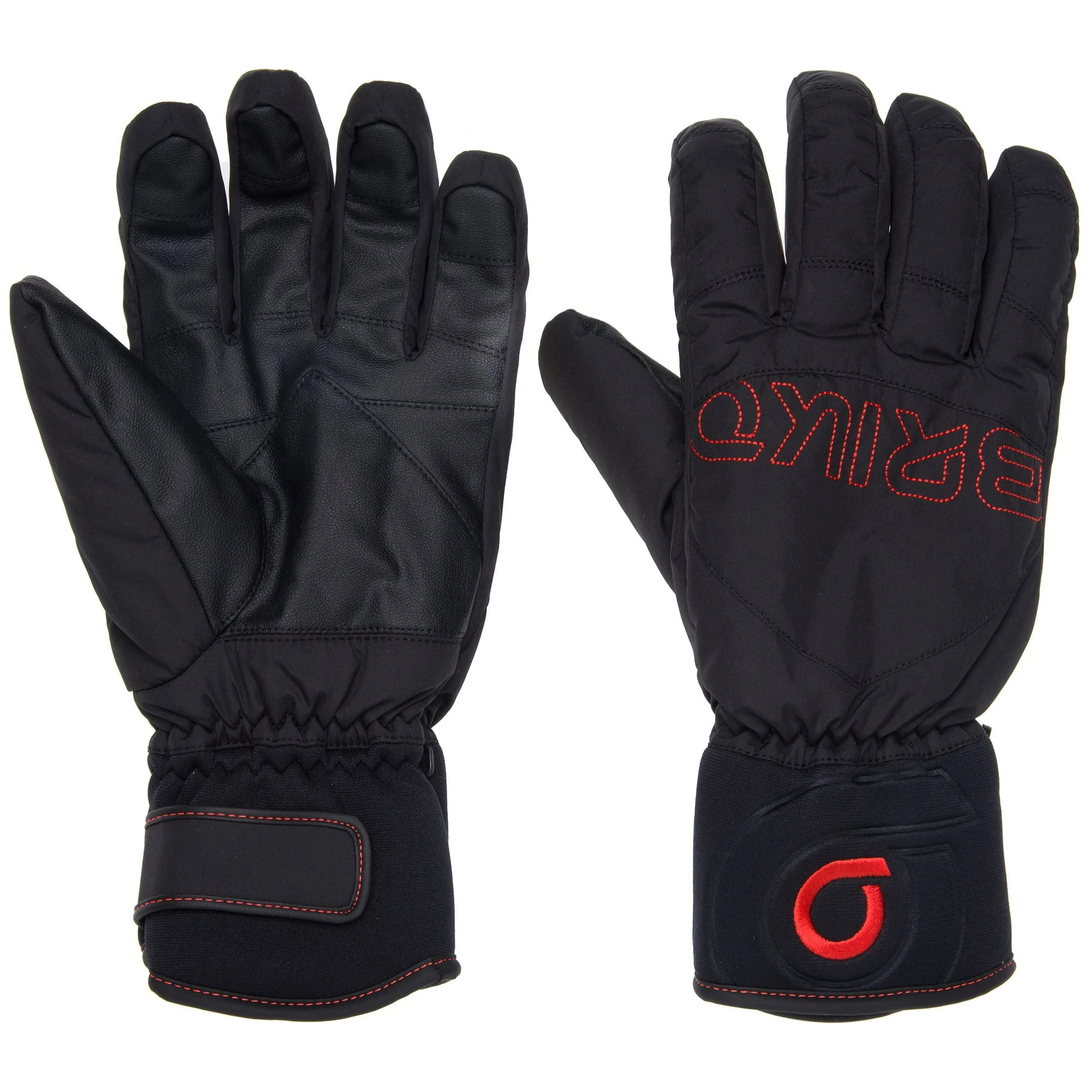 Guanti Briko Uomo Donna Nero Neve Glove