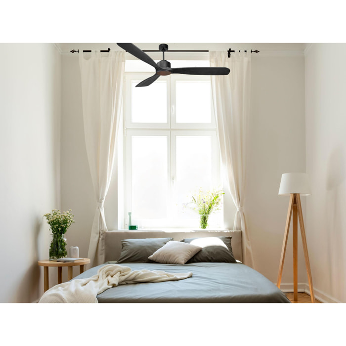 Ventilateur de plafond ø166 cm avec Wifi Réversible Hypersilence 40   W Noir