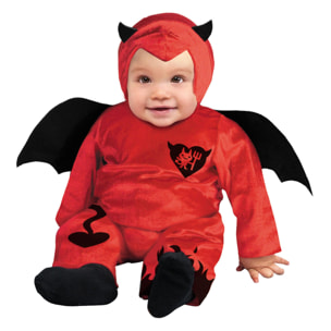 Costume Travestimento Diavoletto Tutina Bambino Unisex