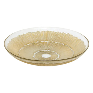Plat de présentation Céleste D.30cm verre doré