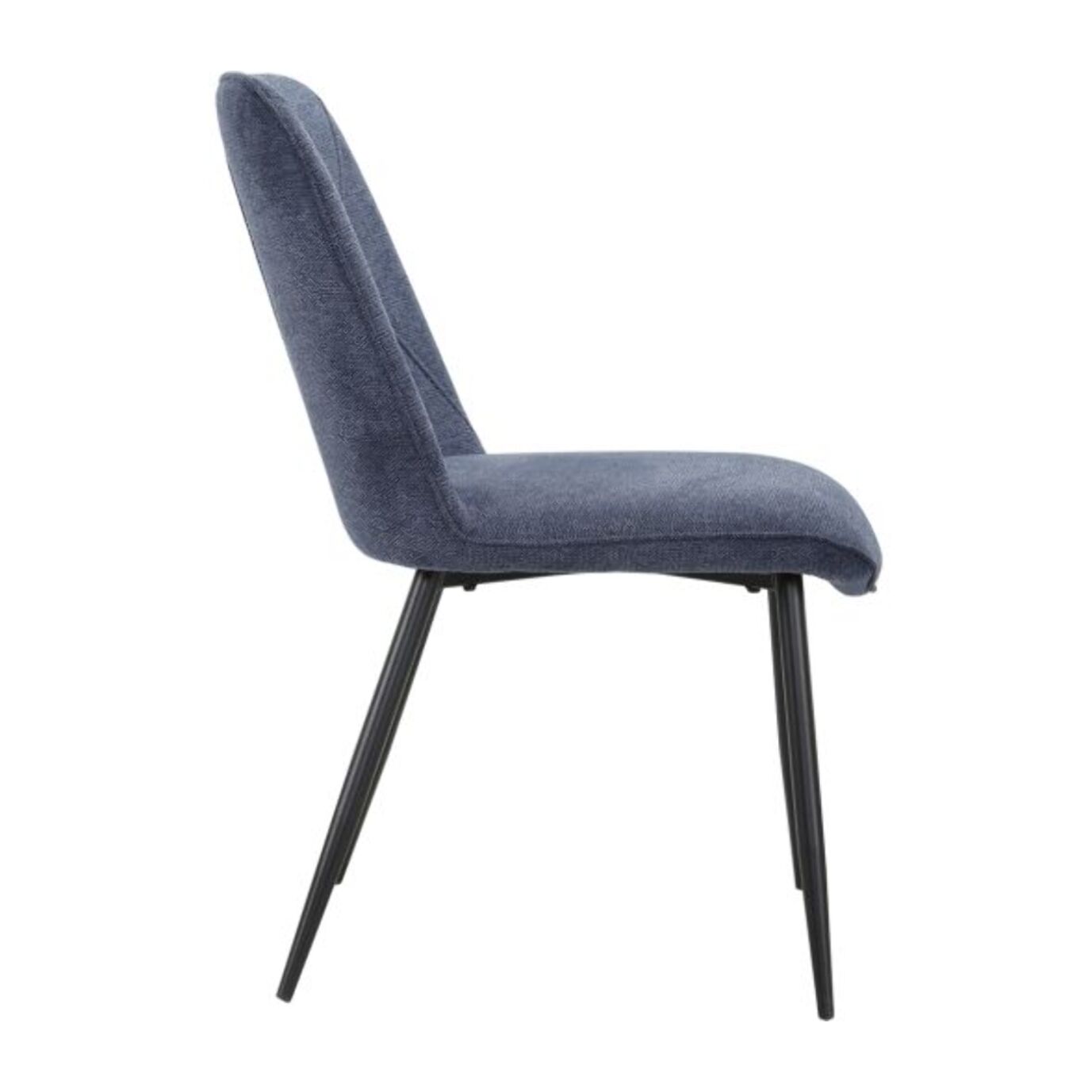 Chaise en tissu avec pieds fins en métal - PERRINE
