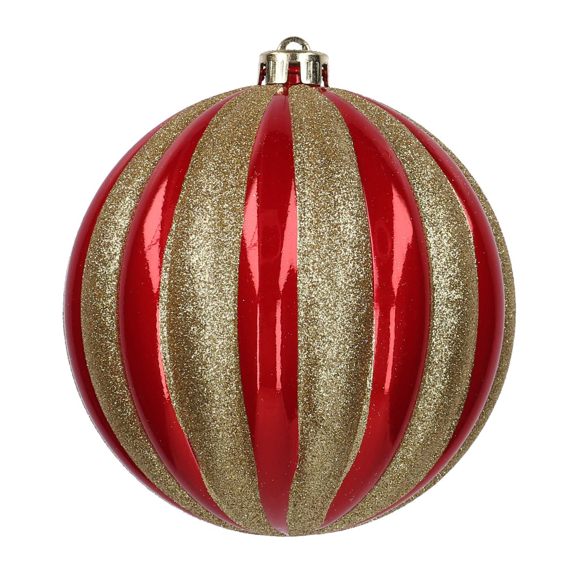 Palla di plastica confezione da 2 pezzi rosso e oro cm ø20