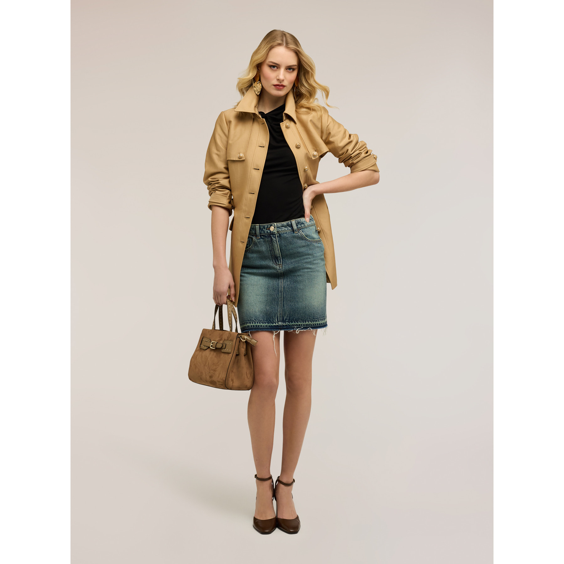 Motivi - Minifalda de denim - Light - blue