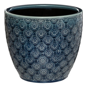 Set de 3 pots fleurs bleu encre D20/25/30cm