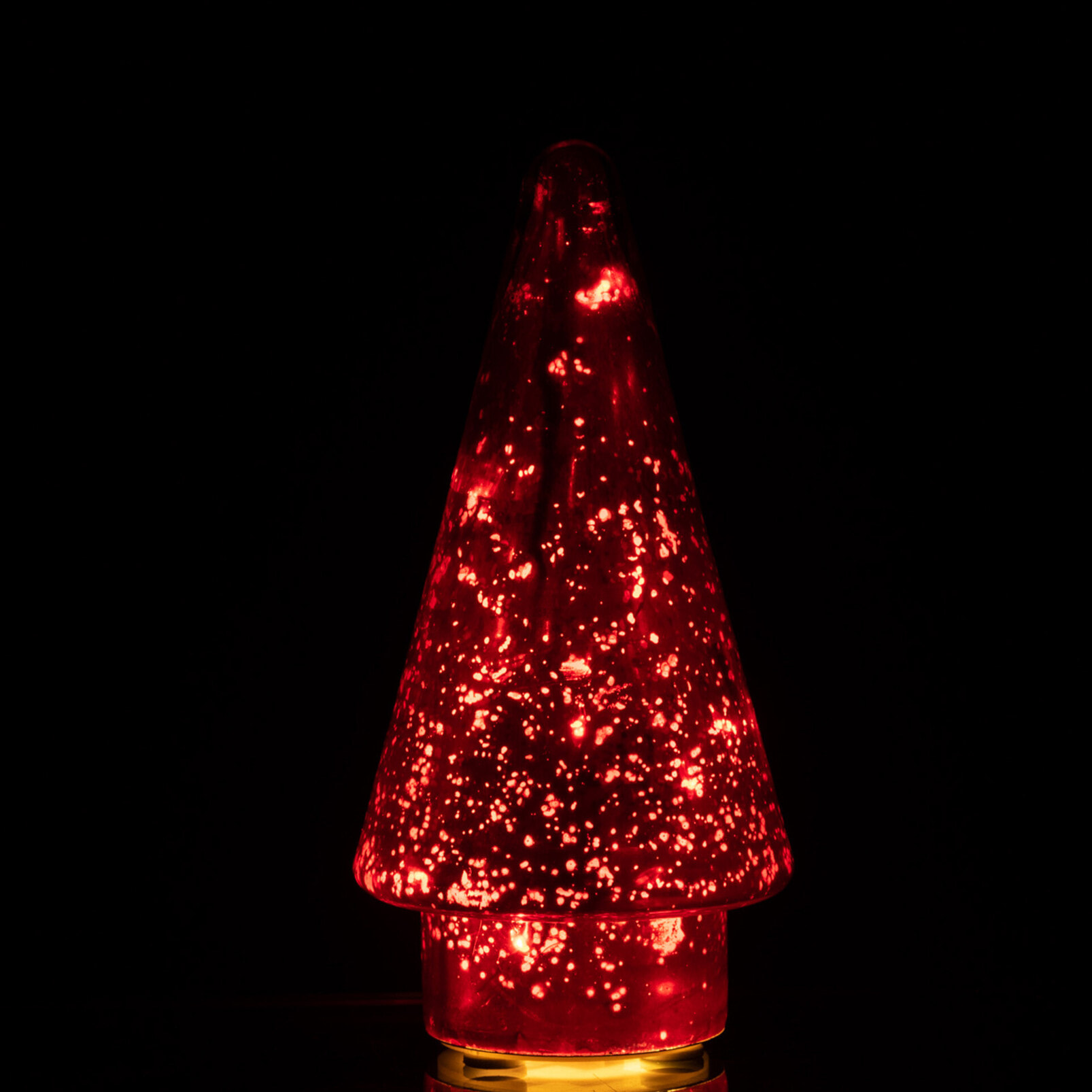 J-Line décoration Sapin De Noël - verre - rouge - small - LED