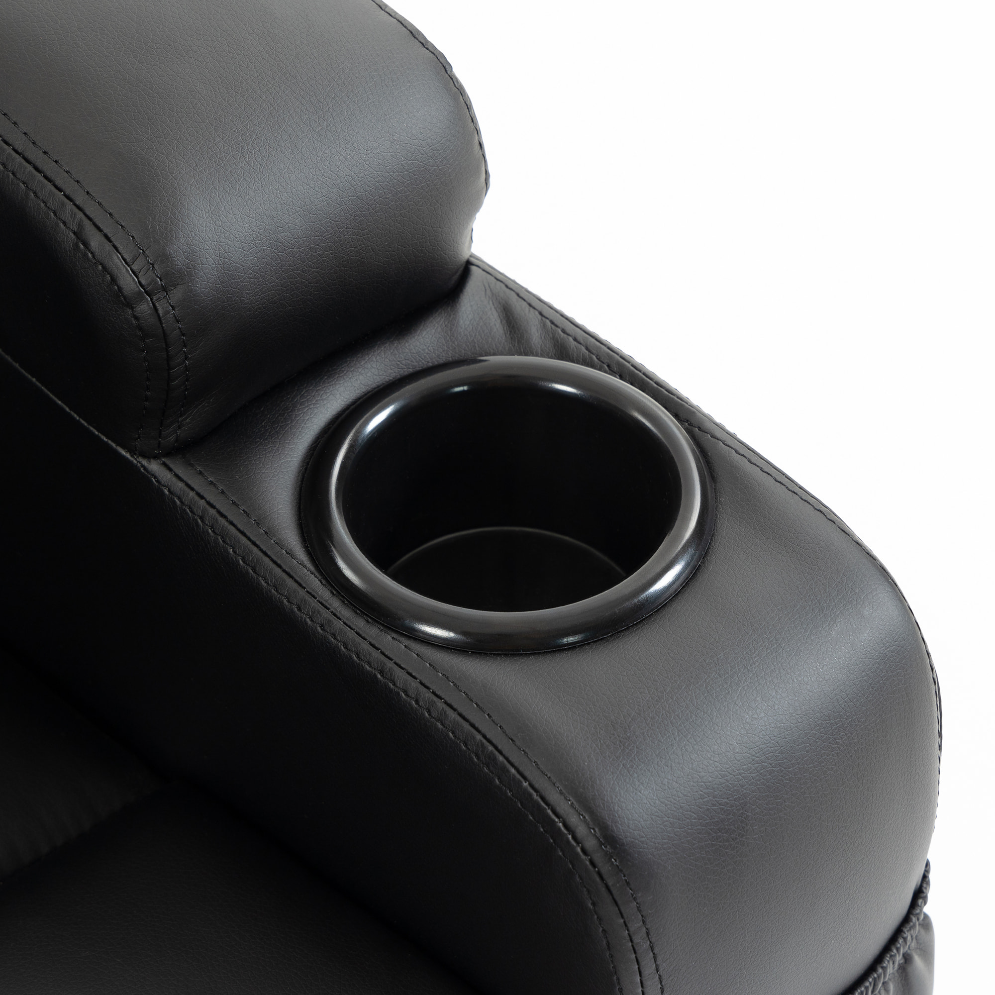 Fauteuil releveur électrique inclinable repose-pied relevable télécommande noir