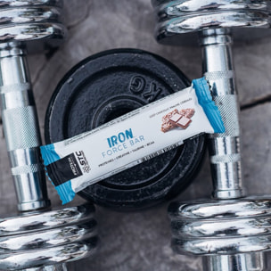 STC NUTRITION - Iron Force Bar - Barre énergétique protéinée - Créatine + Taurine + BCAA - Actif breveté - Etui de 5 barres