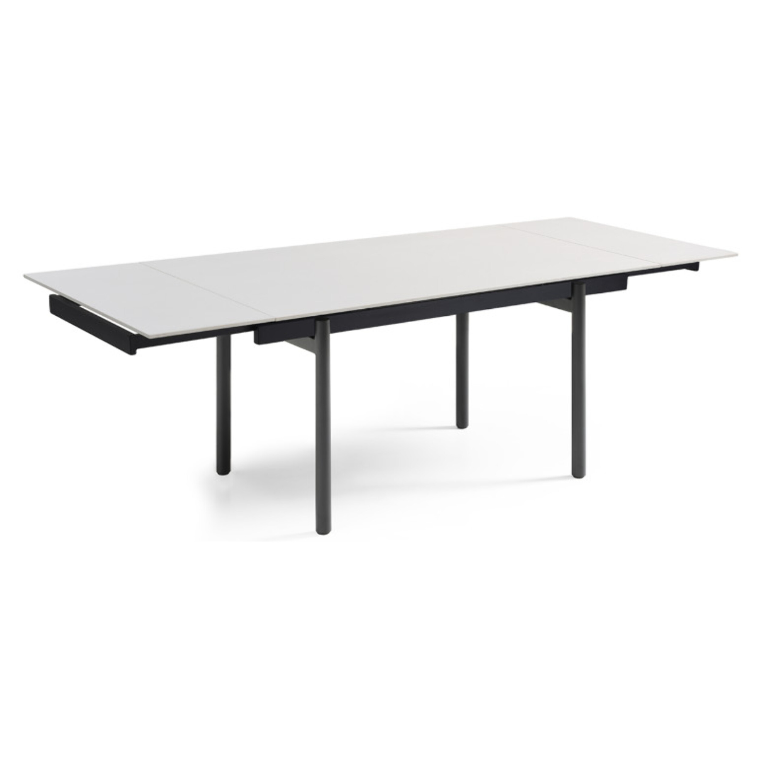 Table extensible céramique blanche 180/260 cm - 8 piètements - UNIK