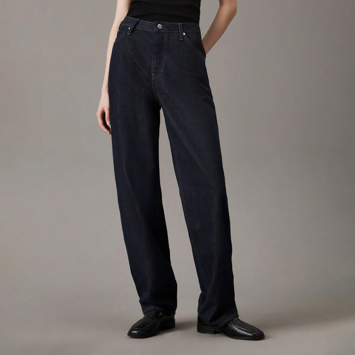 Calvin Klein - jeans - modello ampio - cotone - blu denim scuro