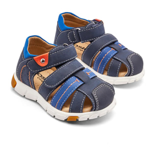 Sandalias Cerradas de Bebés Antideslizante Azul Marino