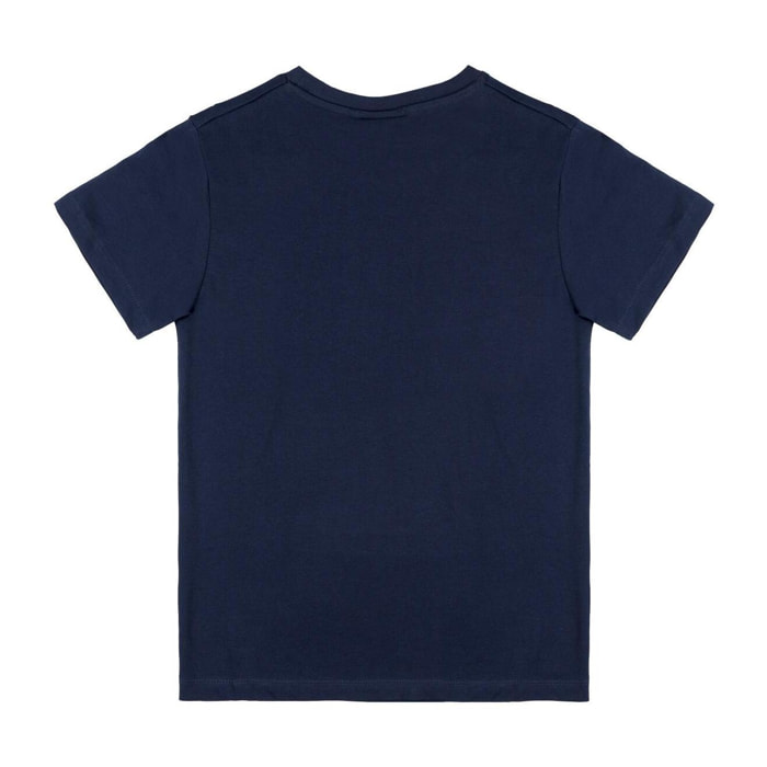 T-shirt da bambino in cotone Leone Denim Blue
