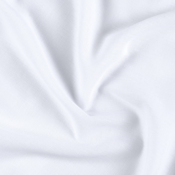 Tissu voile plombé en polyester coton grande largeur - Blanc