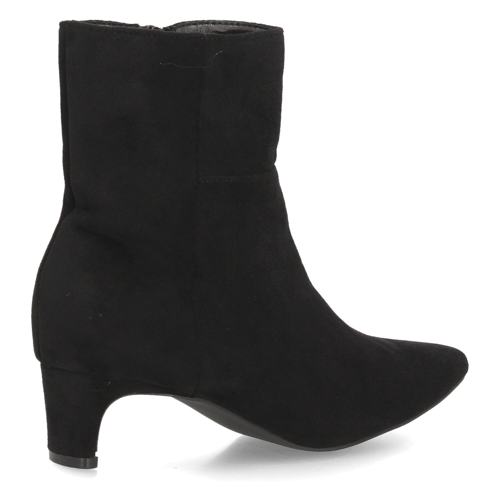 Botines de ante elegantes de tacón bajo femenino