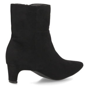 Botines de ante elegantes de tacón bajo femenino