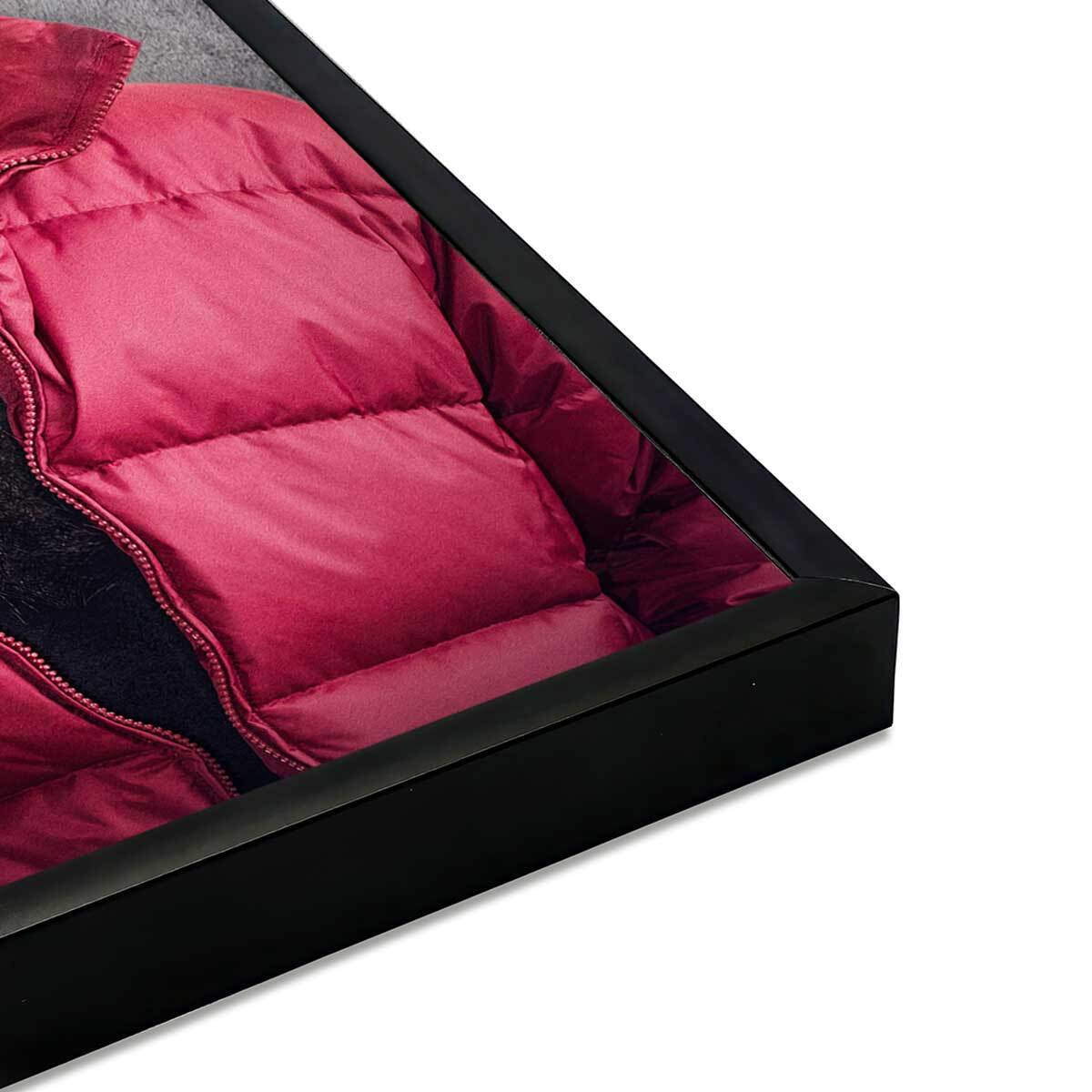 Affiche encadrée sanglier stylé en doudoune Affiche + cadre en métal - Noir