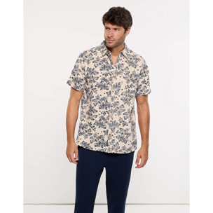 Camisa Manga Corta Beige - Tryndamere