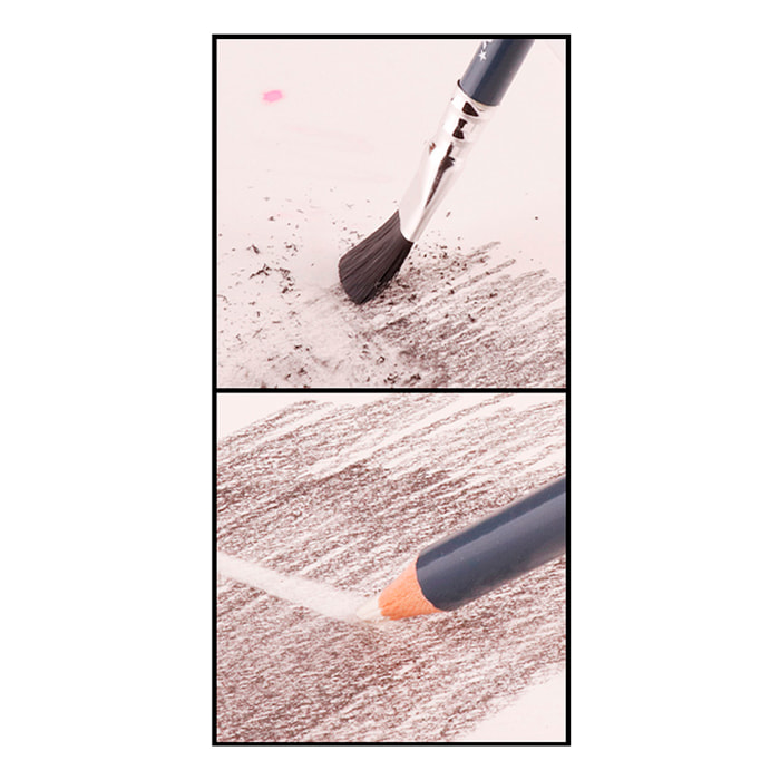 PACK 12 Uds. GOMA DE BORRAR EN LÁPIZ CON ESCOBILLA