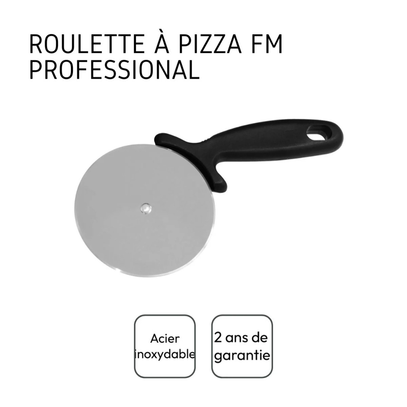 Lot de plaque à pizza et roulette FM Professionnal