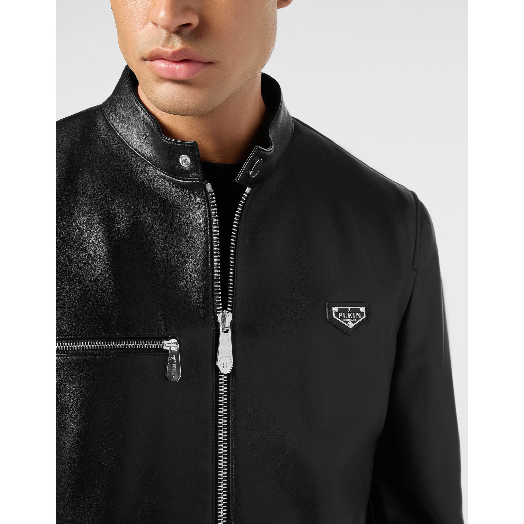 PHILIPP PLEIN Giacca biker in pelle