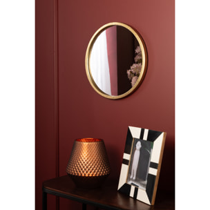 J-Line miroir Mona Rond - métal/verre - or - extra small - Ø 30 cm