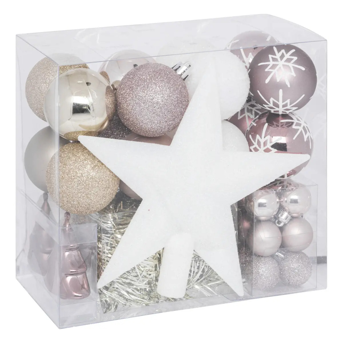 Kit de sapin "Bois de Rose" 44 pièces rose