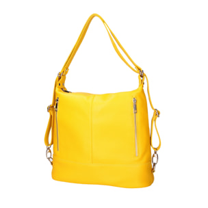 Borsa a spalla convertibile Anjelica - Vera pelle - 33.0 x 31.0 x 12.0 cm