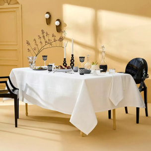 Nappe anti tache pur coton uni Le cercle blanc