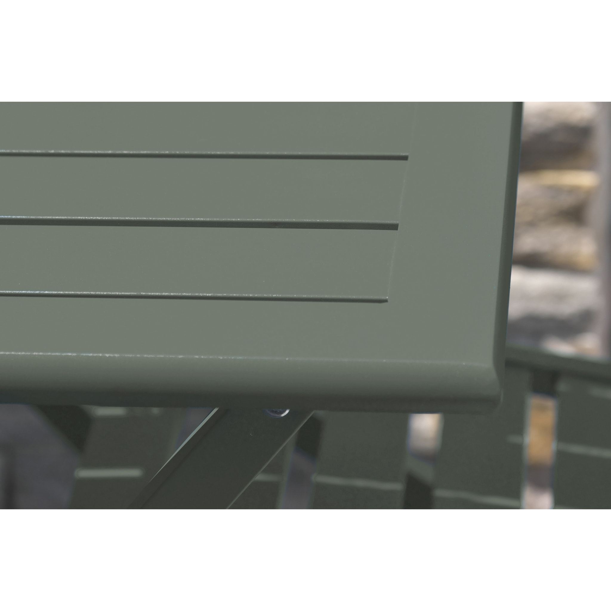 MARIUS - Table de jardin pliante en aluminium vert