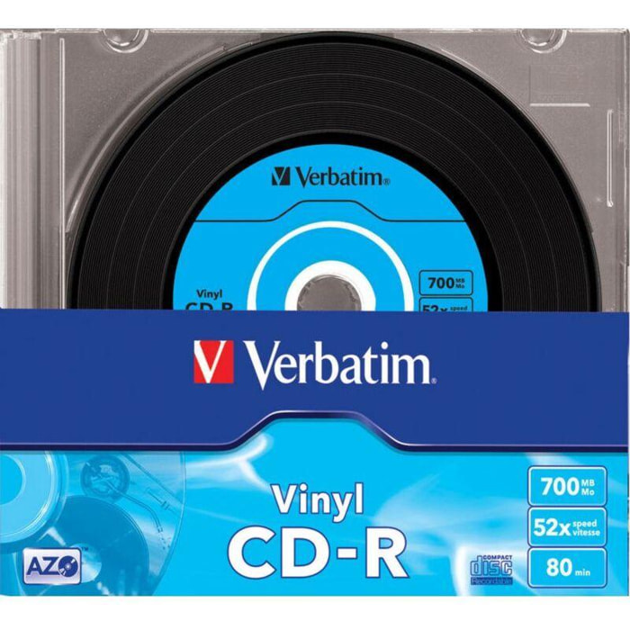 CD vierge VERBATIM CD-R Data Vinyl 700MB 10PK Slim 52x