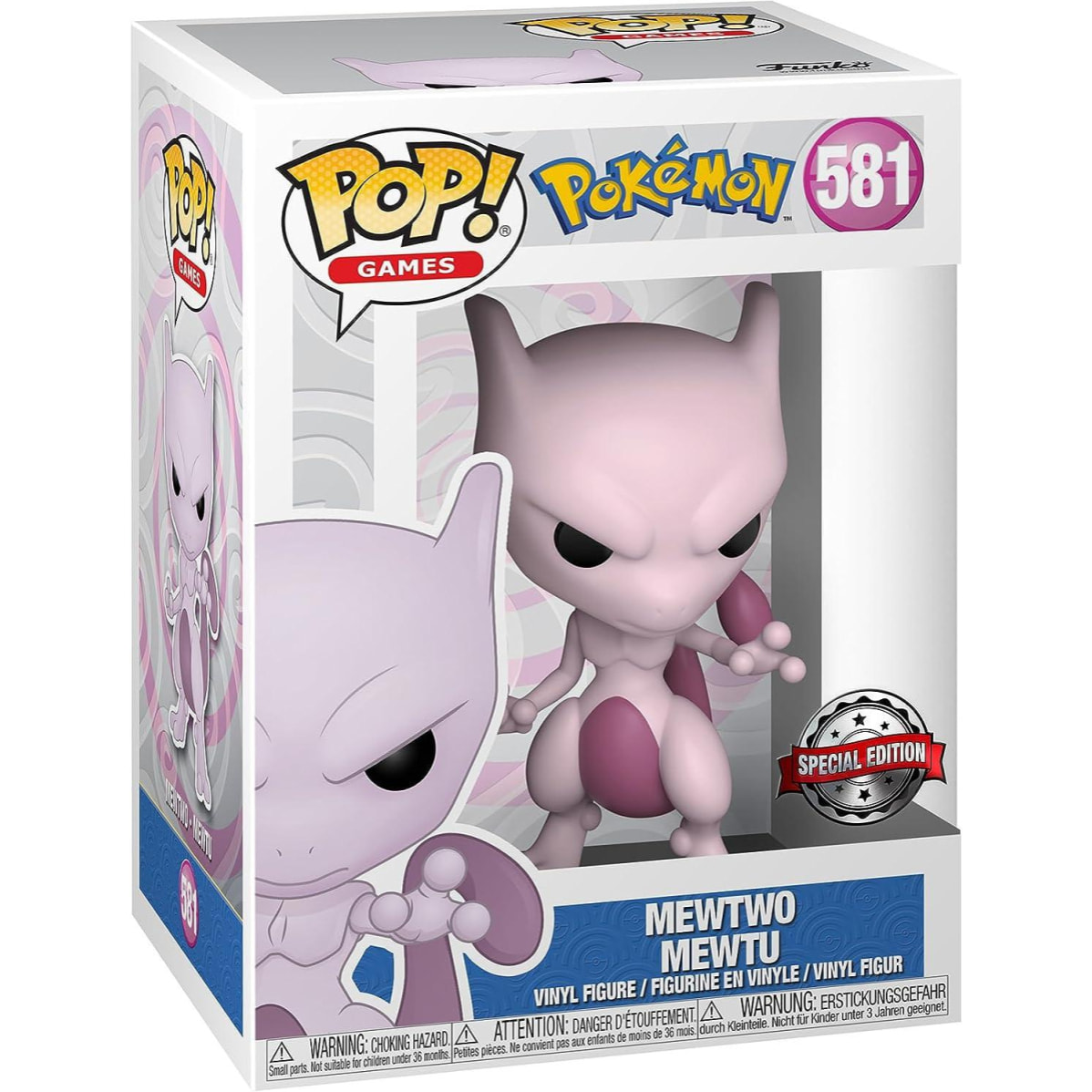 Pokemon Funko Pop Games Vinile Figura Mewtwo 9 Cm