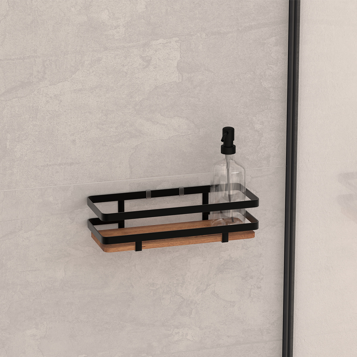 Étagère de douche "Blackacia" en acacia