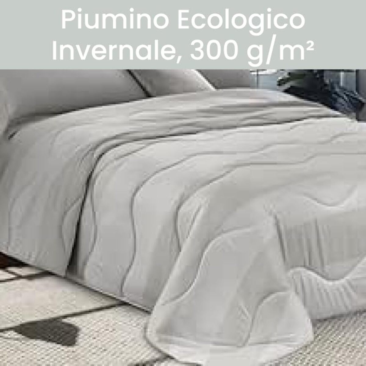 INTRECCI Piumino Singolo, 170 x 260 cm, Piumino Ecologico, Caldo, Invernale, 300 g/m², Anallergico e Antiacaro, Made in Italy, Lavabile in Lavatrice, Soffice, Morbido. Fantasia: Linee Classic