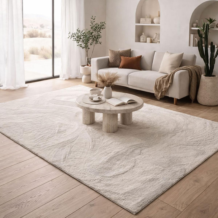Tapis salon ultra doux, uni et lavable UNO, aussi idéal pour la chambre