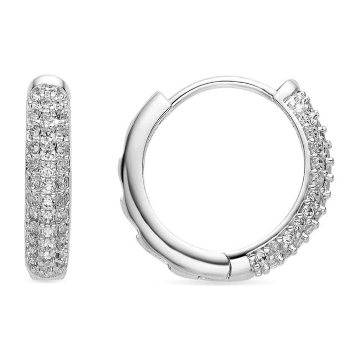 Pendientes con Circonita Brillante acabado plata