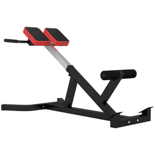 SPORTNOW Silla Romana Ajustable, Banco para Hiperextensiones Multifuncional, Altura y Respaldo Regulables, Carga 120 kg, Multifunción para Entrenamiento de Abdominales y Espalda en Casa