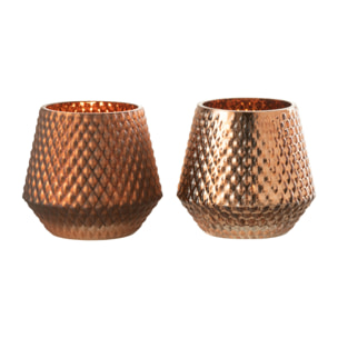 J-Line photophore Cari - verre - cuivre - small - 2 pcs
