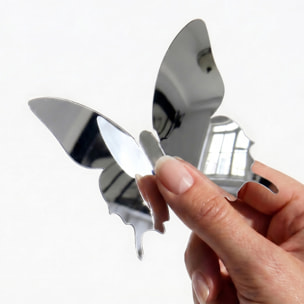 Kit de 12 Stickers papillons 3D miroirs