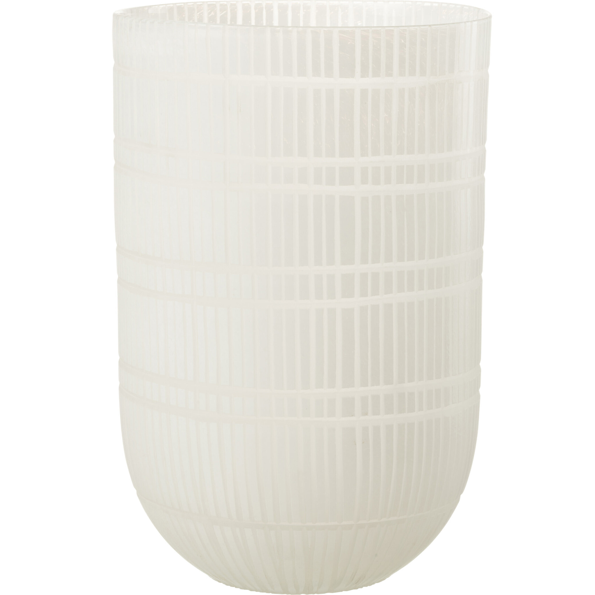 J-Line vase Rond Taille - verre - blanc - 36 cm de hauteur