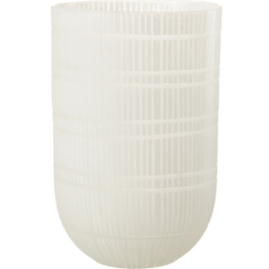 J-Line vase Rond Taille - verre - blanc - 36 cm de hauteur