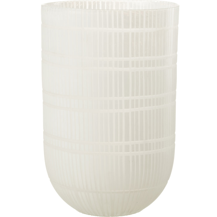 J-Line vase Rond Taille - verre - blanc - 36 cm de hauteur
