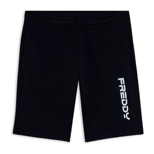 Pantaloni corti unisex in jersey misto cotone con maxi logo