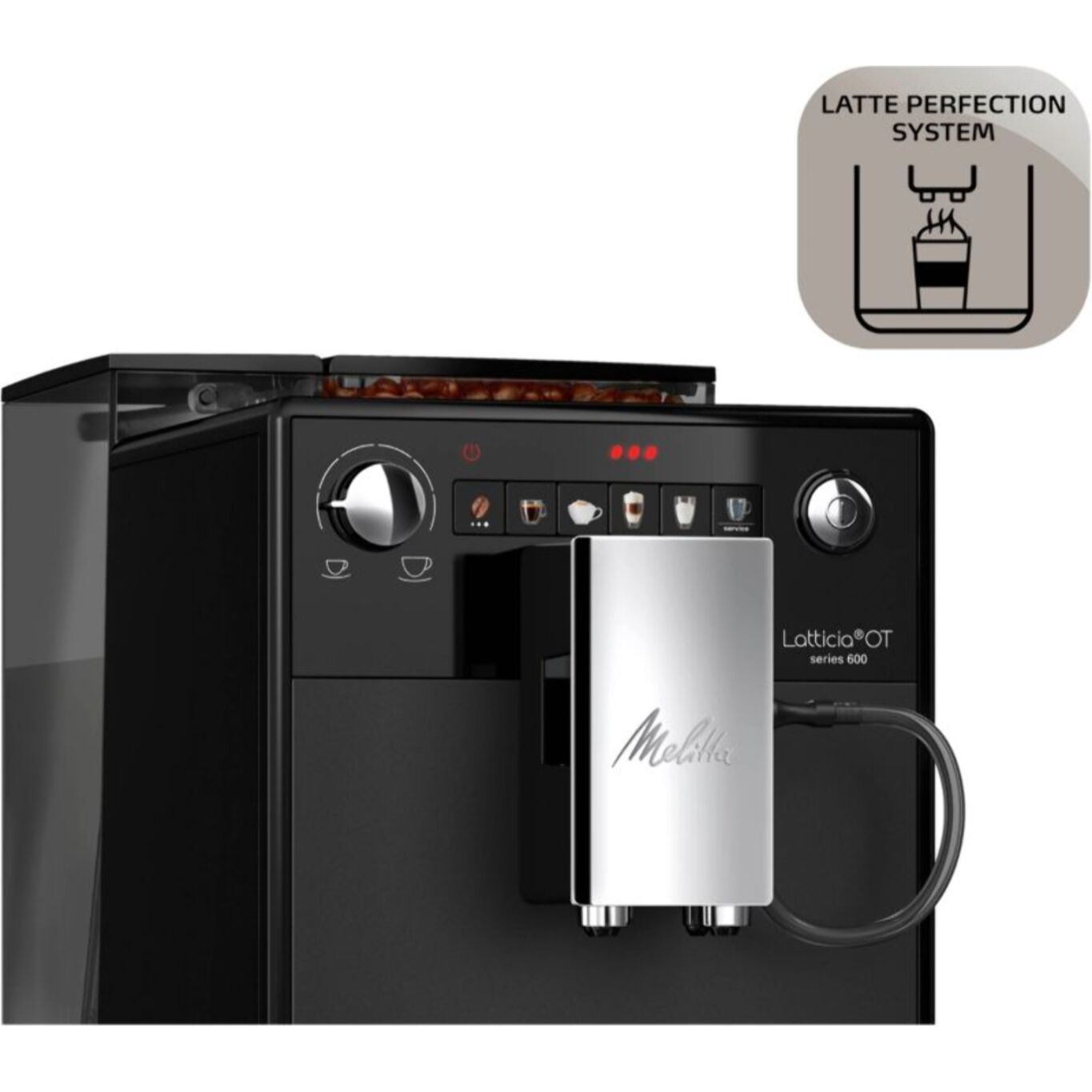 Expresso Broyeur MELITTA Latticia One Touch F300-100 Noir Mat