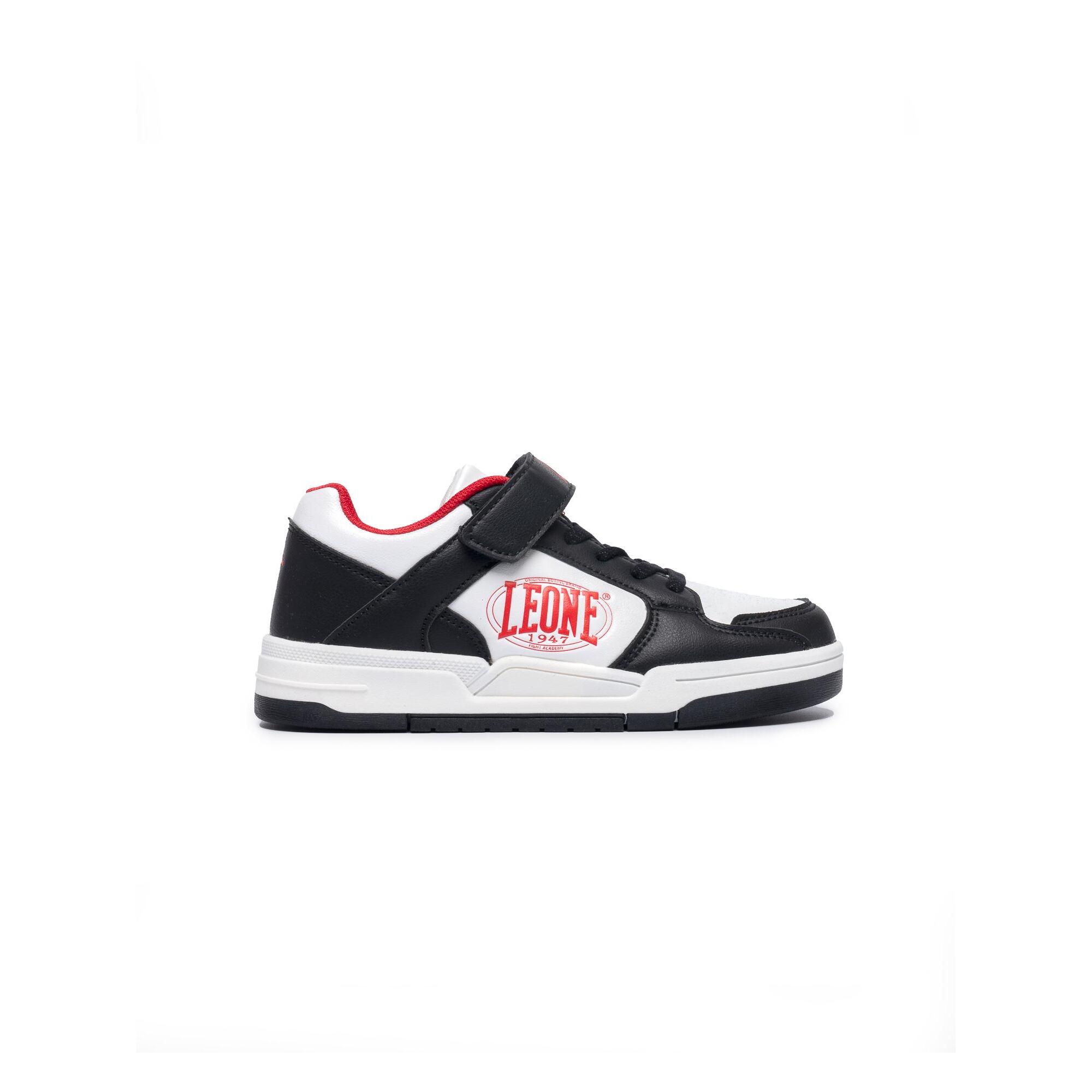 Sneakers da bambino con strap e lacci Leone 1947