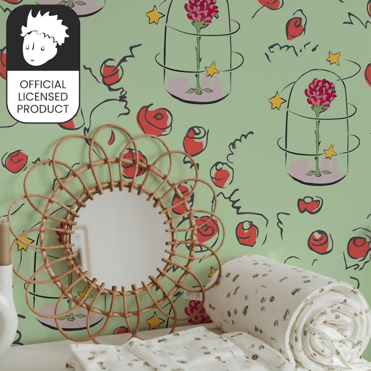 Carta da Parati Ufficiale Il Piccolo Principe Rosa Protezione Libertà