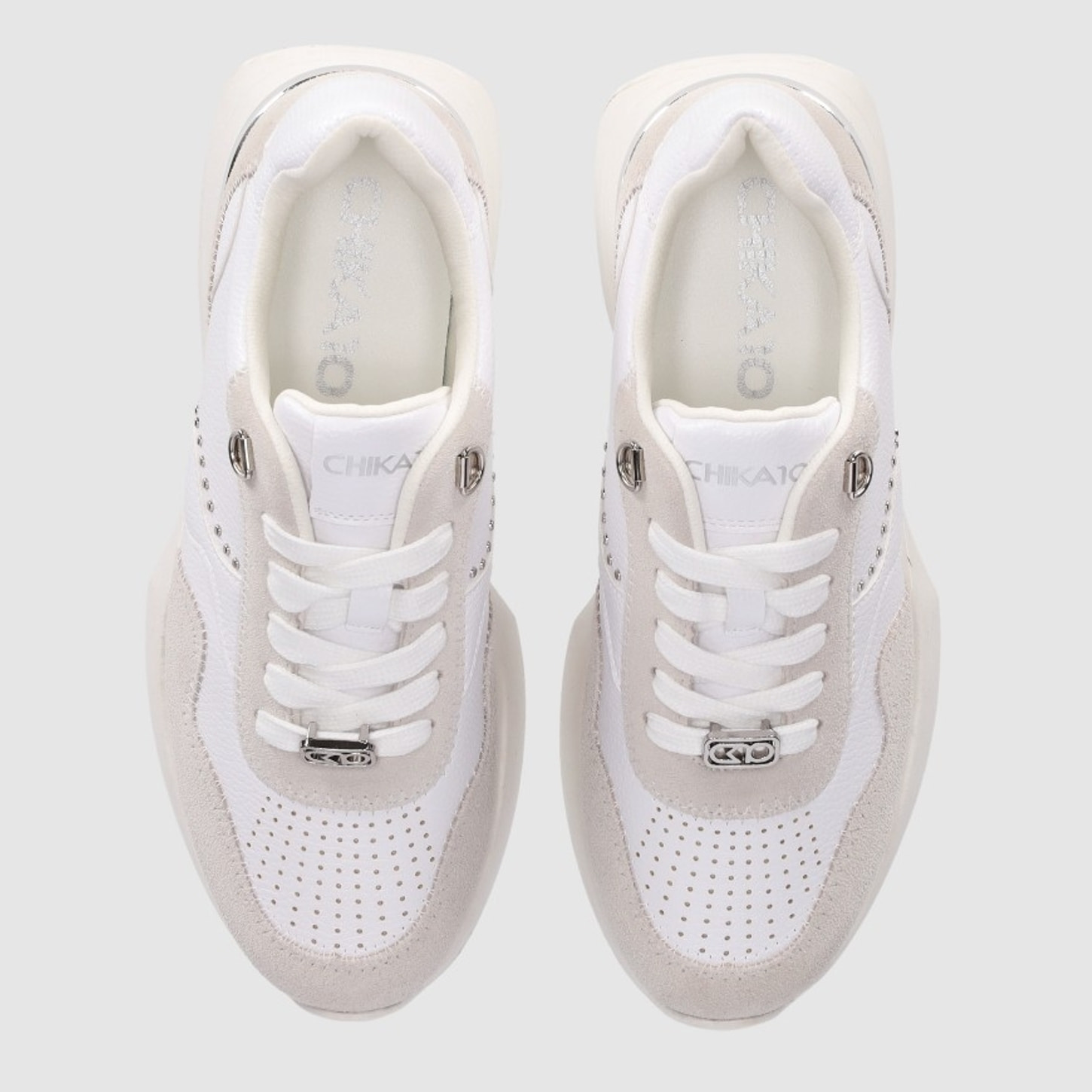 Deportivos de Serraje - Blanco - Tacón: 3 cm