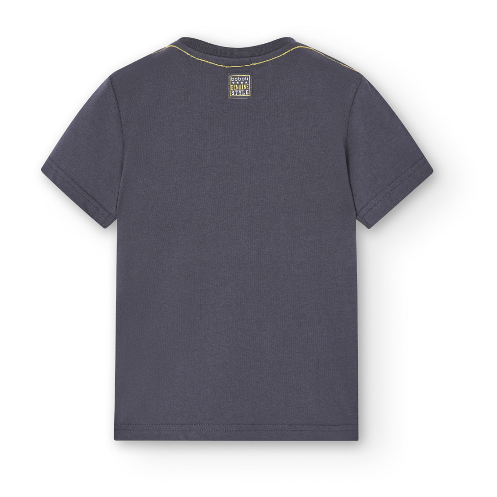 Conjunto niño, algodón, estampado, gris oscuro, mangas