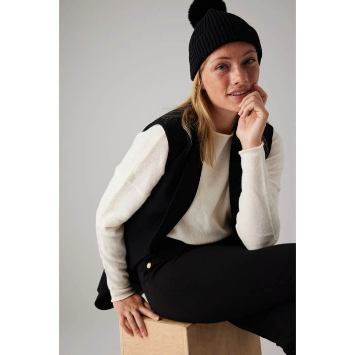 Leggings dritti da donna con bottoni decorativi
