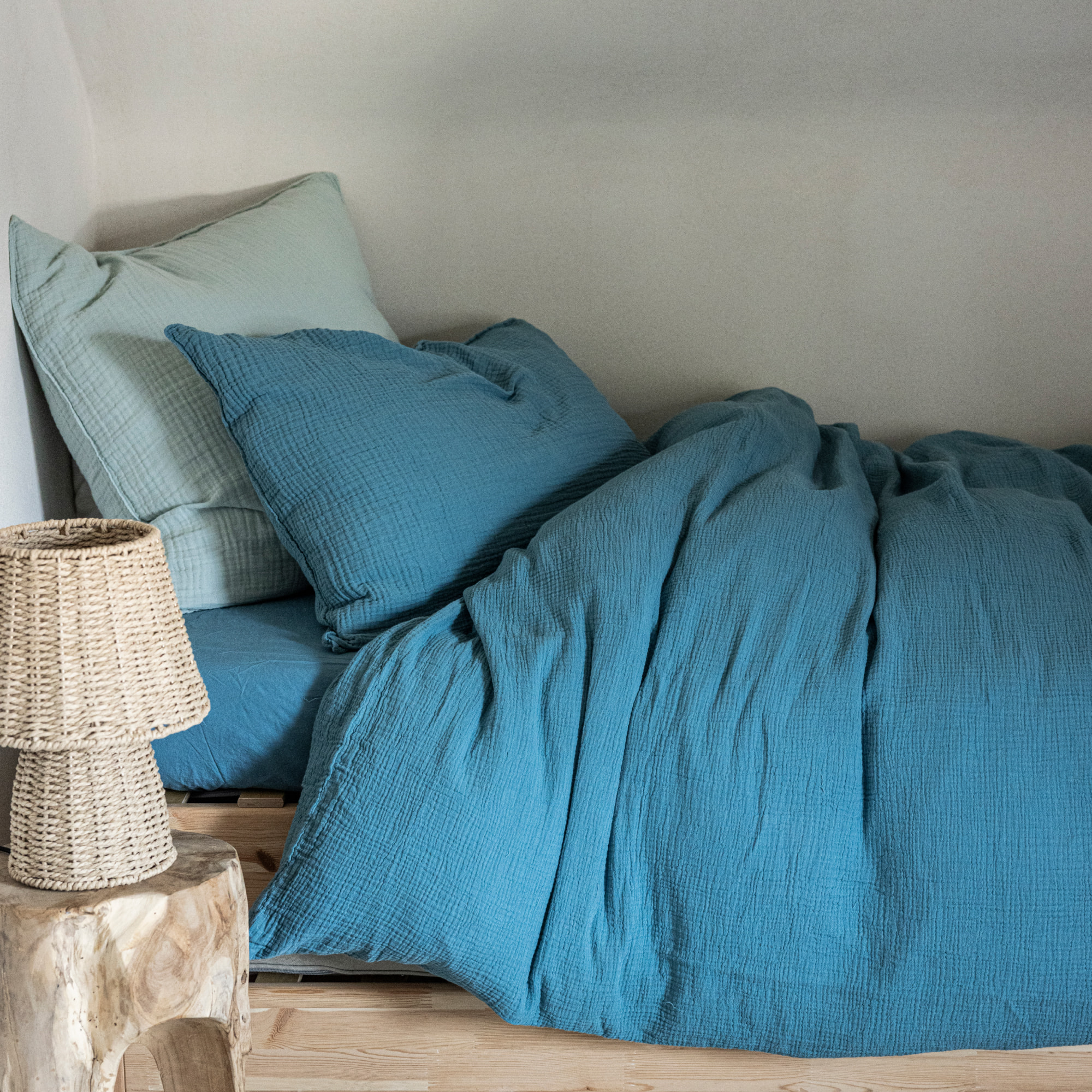 Housse de couette en gaze de coton, SIMPLEMENT GAUFRÉ