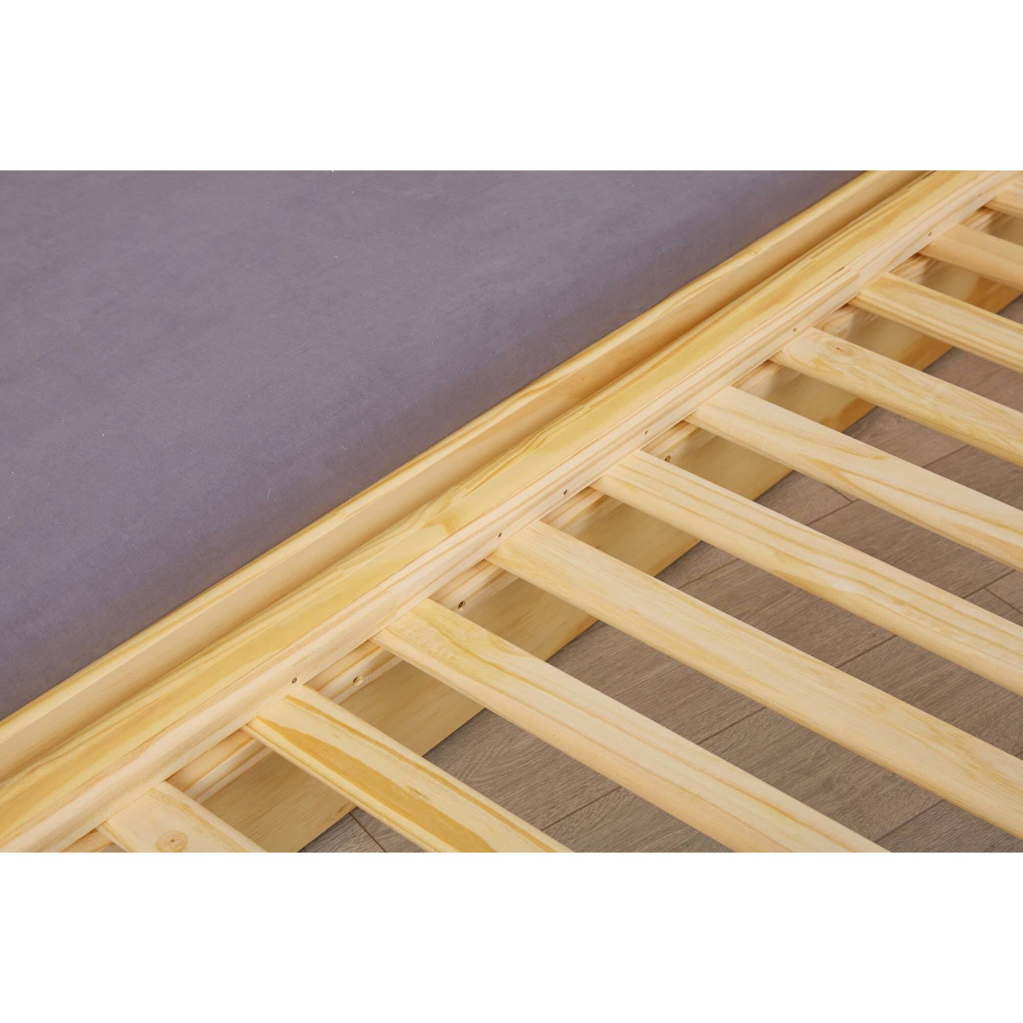 Letto singolo trasformabile in tre letti, 97 x 209 x 65, Rovere